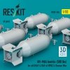 RESKIT RS32-0545 AN-M64 bombs (500 lbs) for all USAF & RAF of WW2 & Korean War (6 pcs) (3D Printed) 1/32